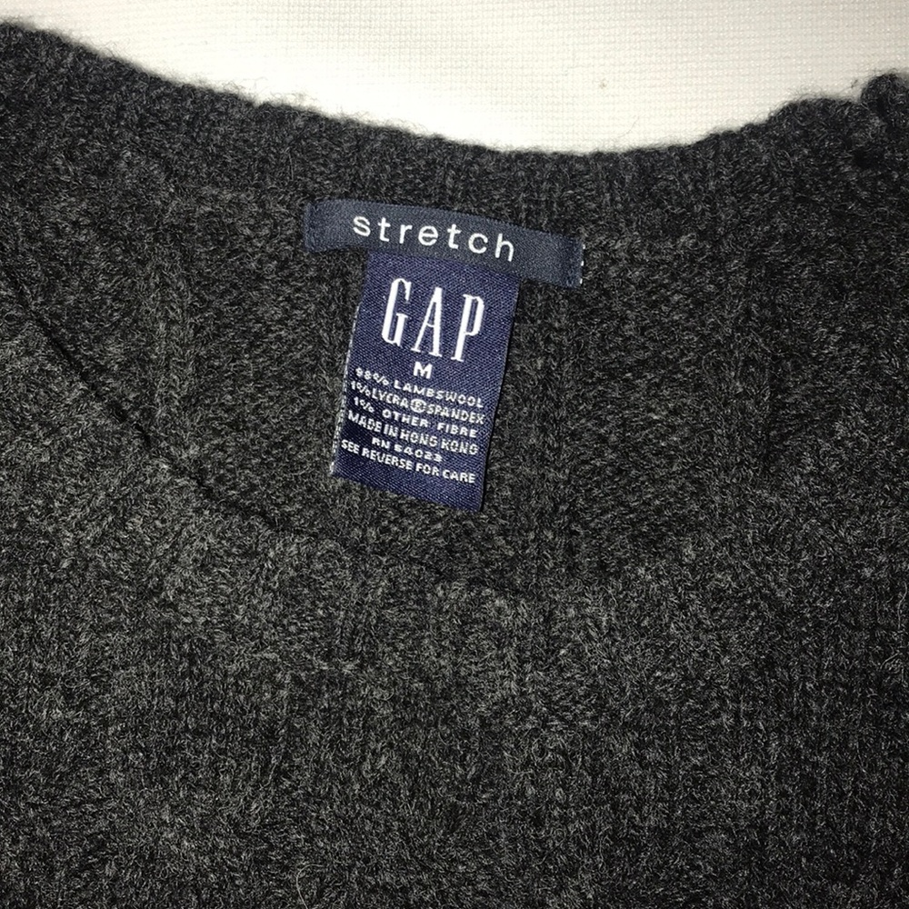 Knitted gap grey  sweater 98% natural lambswool - Picture 3 of 3